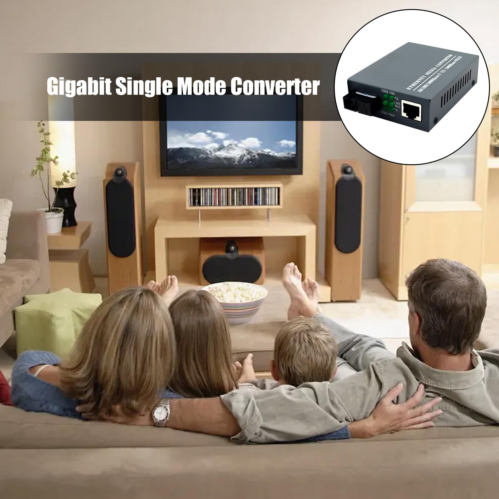 Convertisseur de médias en fibre Gigabit monomode : module émetteur-récepteur Lc, vitesse Ethernet rapide, modules et transmission de données, dispositif de communication enfichable | Module