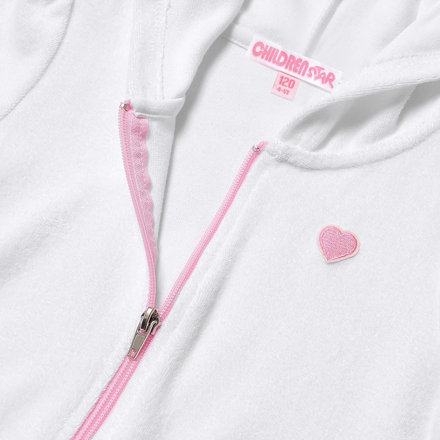 CHILDRENSTAR Girls Swim Coverups Terry Swimsuit Cover-Up Hooded Zip-Up Beach Robe - Image 5