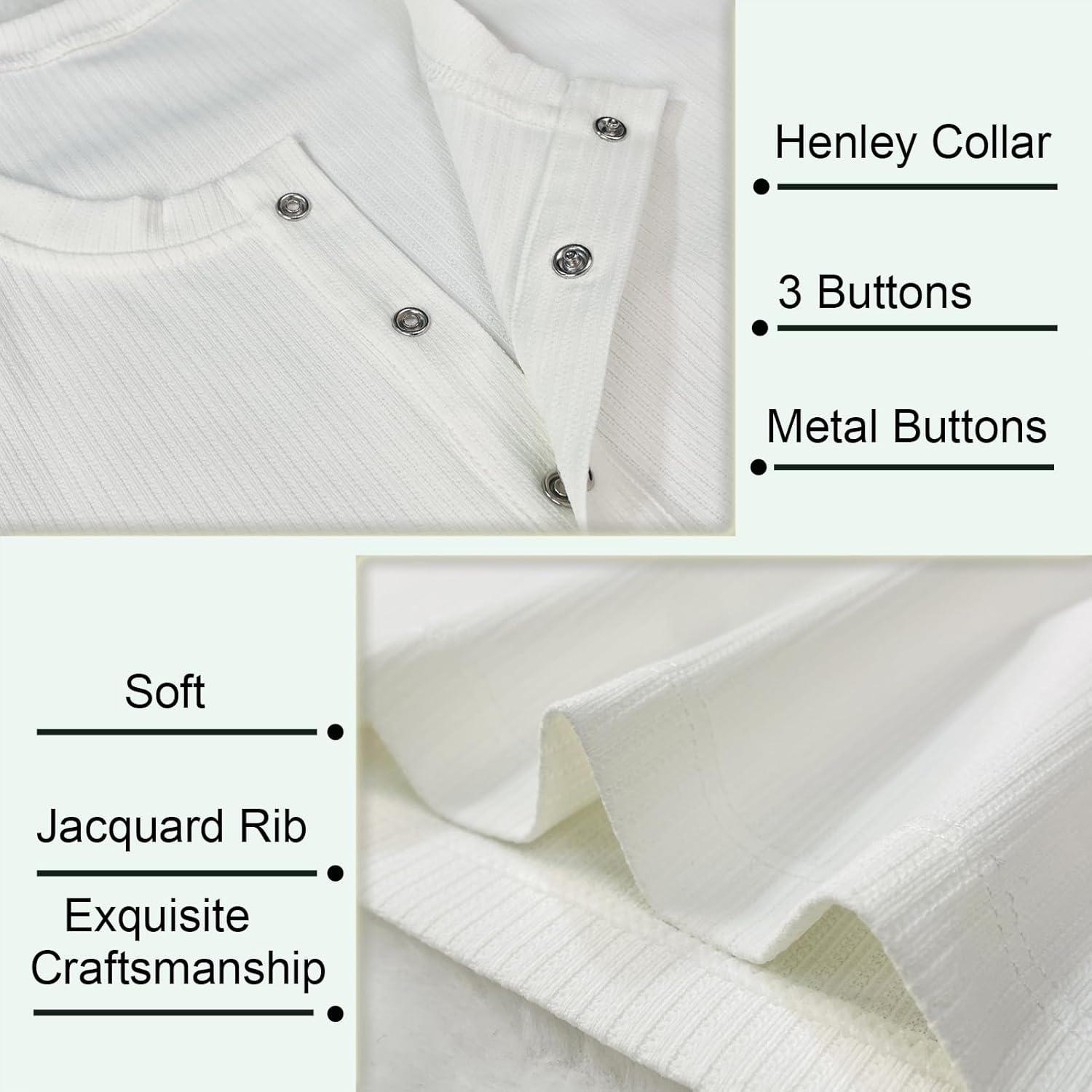 Muscle Cmdr Men's Stretch Henley T Shirts Slim Fit Short & Long Sleeve Casual Stylish Tee Business Top - Image 6