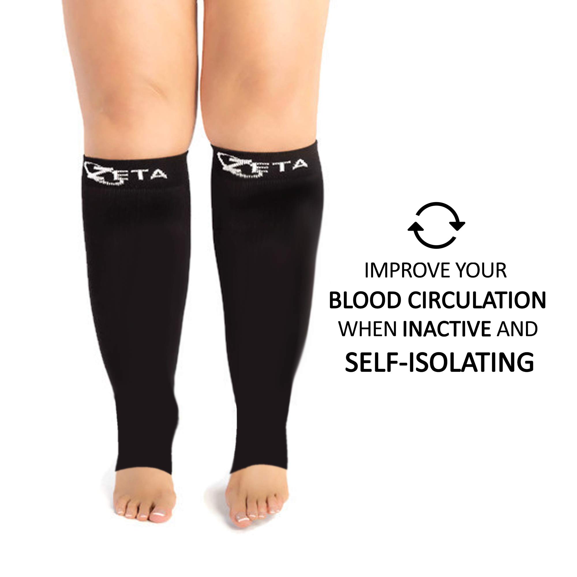 Buy Zeta Socks Open Toe XXXL 26 Inch Wide Calf Plus Size Compression 20