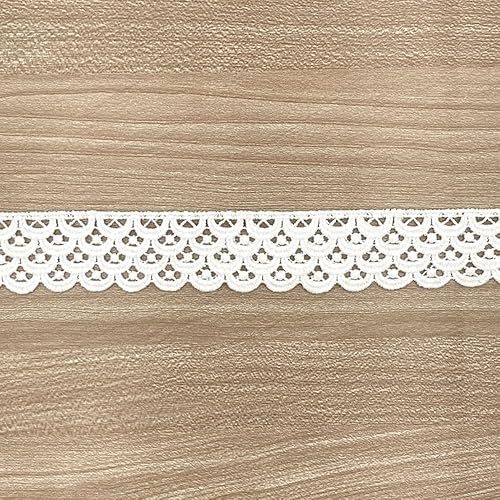 Miniatura 4 de Designer's Shop VL 6602 - Borde de encaje blanco de Venecia para costura, manualidades (festoneado) VL 6602 1-18 pulgadas x 5 yardas