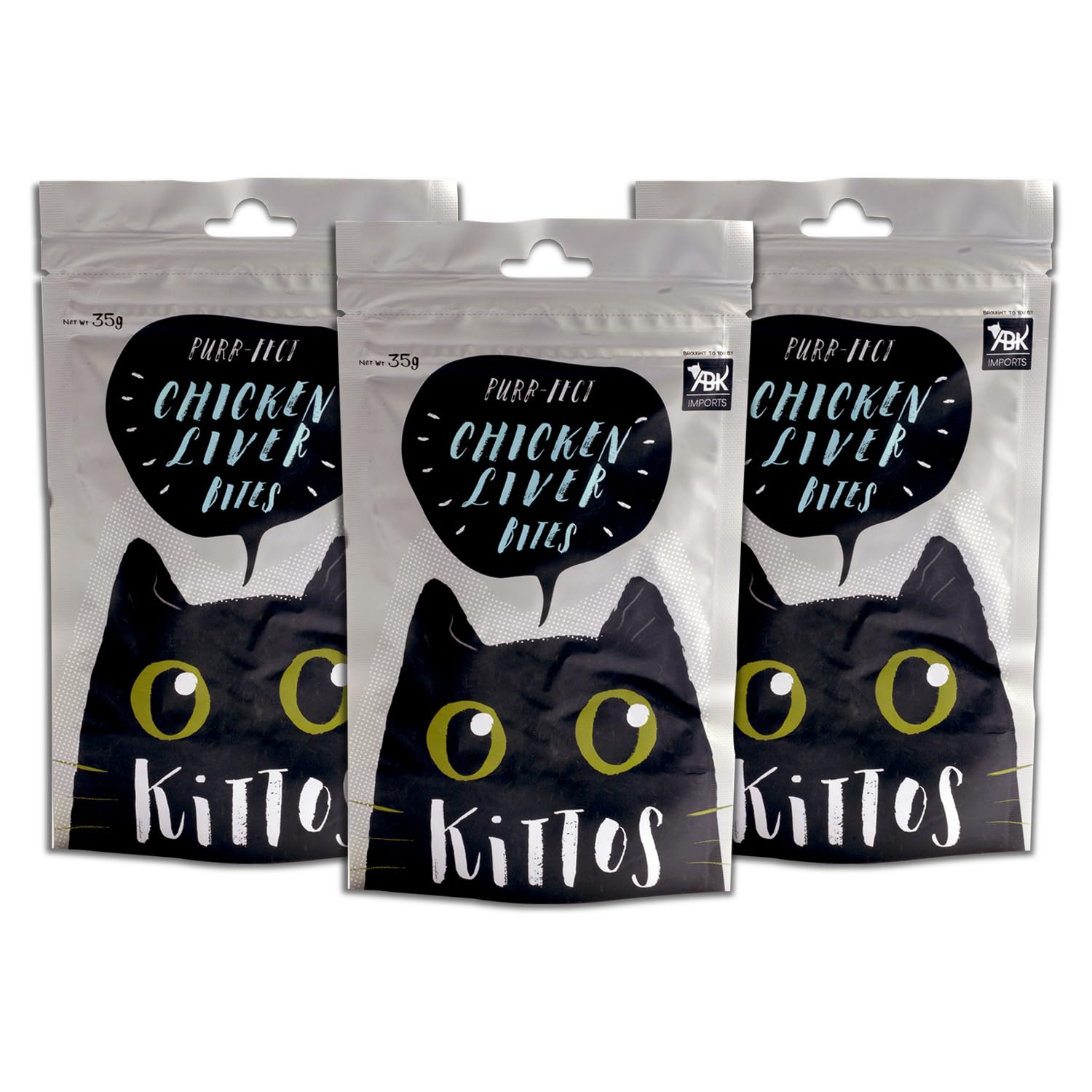 Chicken Liver Bites | Protein-Rich, Highly Digestible Snacks for Cats | Healthy, Tasty & Nutritious Treats for Training and Rewards | Suitable for All Life Stages – 35g Each (Pack of 3)