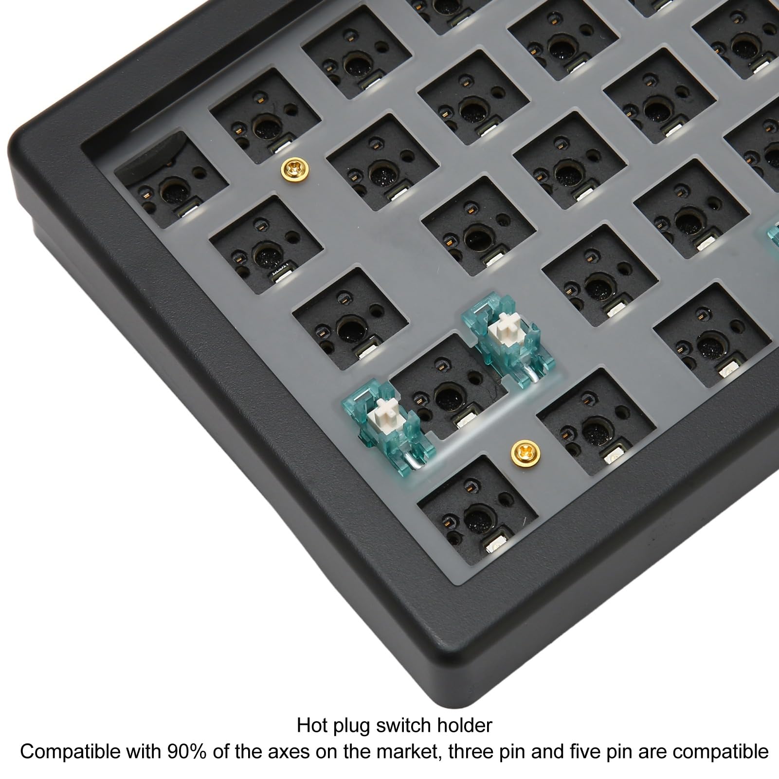 POENVFPO 67 Keys Kit de Teclado Mecánico de DIY DIY Hot Swappable con Botón RGB para la Adaptación -Loving - Compatible con Window, iOS, OS X para el Uso de Home and Office (Black)