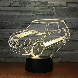Lampada decorativa USB per auto, 7 colori, telecomando, illusione ottica, luce notturna 3D, visualizzazione quadro da scrivania, luci 3D, illuminazione a LED