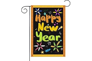 Happy New Year Garden Flag: Festive Double-Sided Decoration