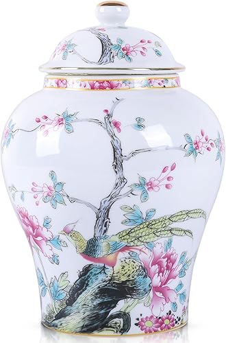 Miniatura 1 de Tarro de jengibre chino con tapa, estilo antiguo, decoración del hogar, retro, flores de porcelana azul y blanca, jarrón cubierto de cerámica,