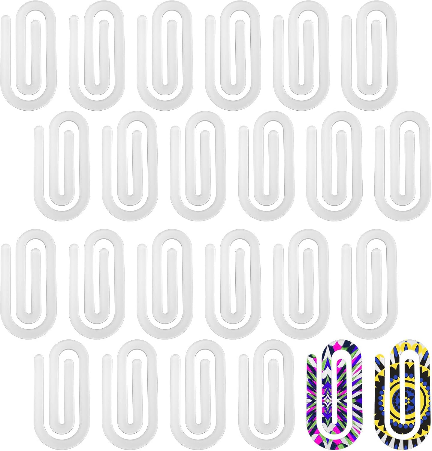 昇華ブランクアクリルペーパークリップ24個、4 x 2インチのジャンボ昇華ペーパークリップ パーソナライズされたオフィスペーパークリ