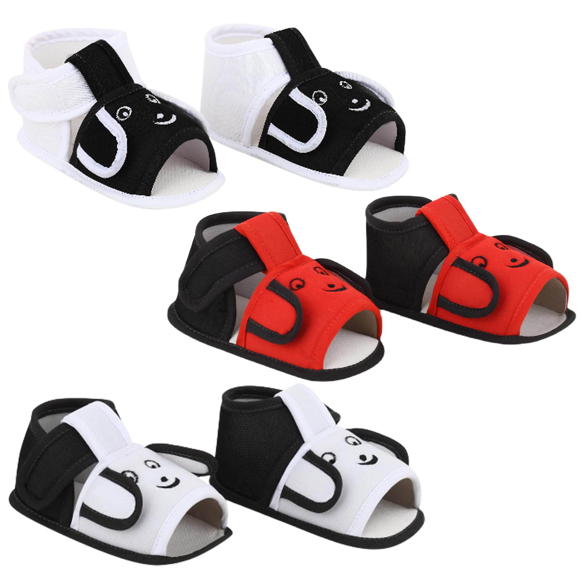 onfeet Pair of 3 0-9 Months Unisex New Born Baby Casual Shoes Sandal Booties-picture-45