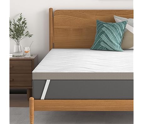 Sleepmax Extra Firm Mattress Topper 3 Inch Queen Size - Firm Mattress Pad Bed Topper for Pain Relief - High Density Foam with Washable Cover - No Odor, CertiPUR-US Certified