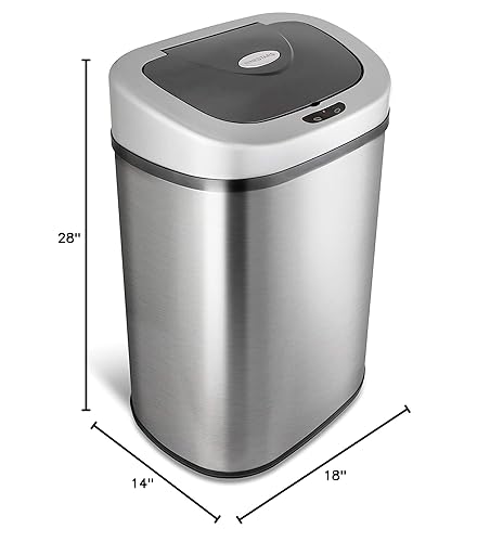 Miniatura 5 de Bote de basura de acero inoxidable con sensor de movimiento de 21.1 galones Plata