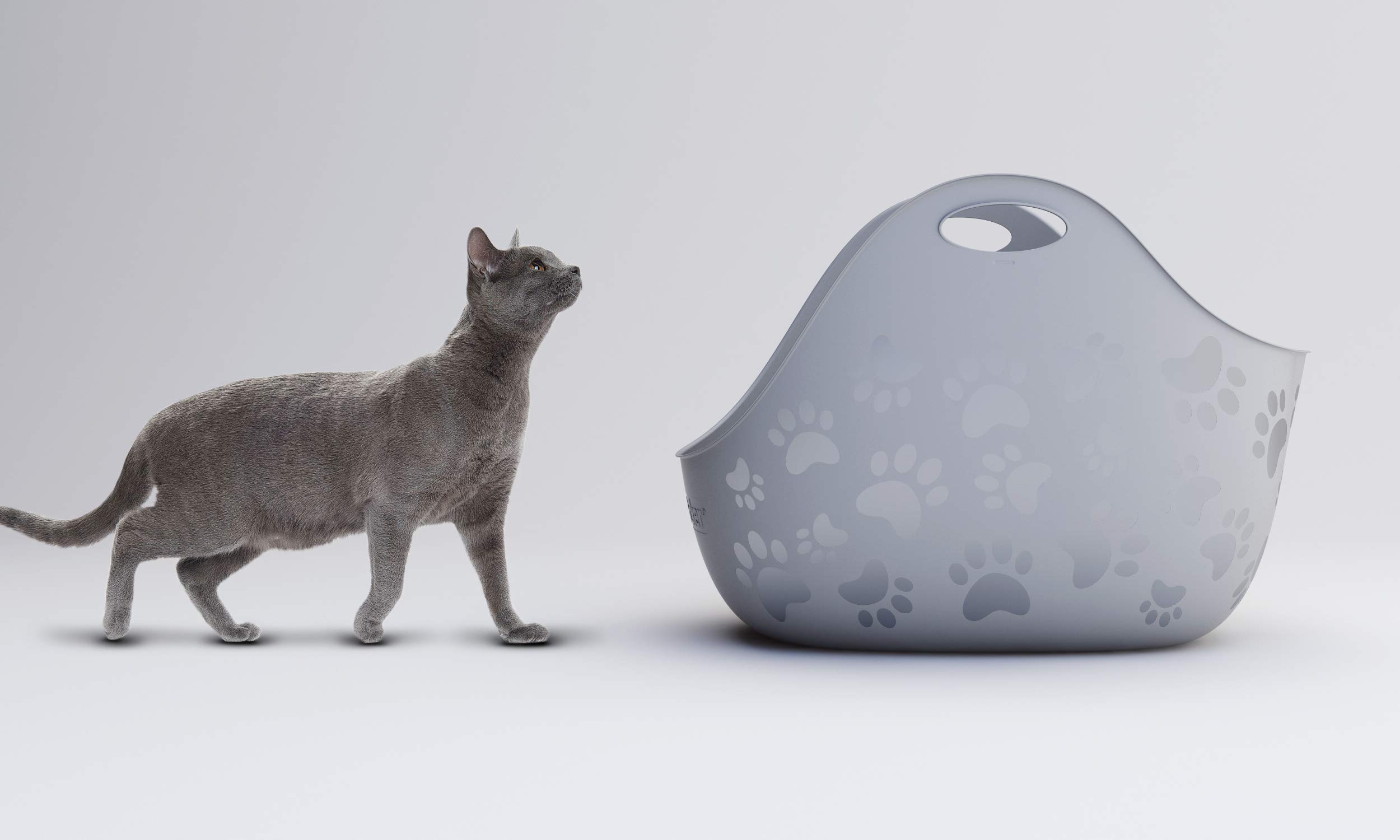 Amazon | ペッツバリュー 猫用トイレ本体 リターボックス グレー