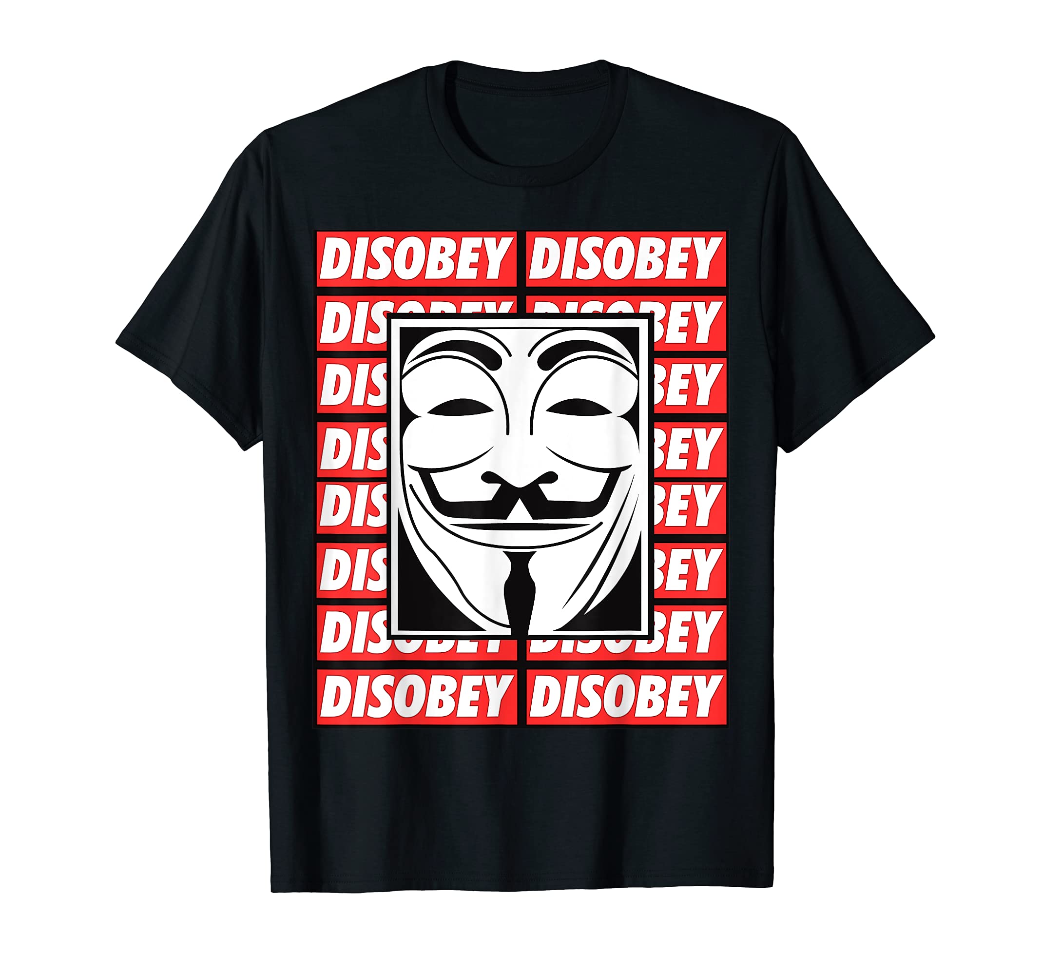 Justice Tee's 4 AllDisobey Big Face Anonymous Anon Street Poster T-Shirt
