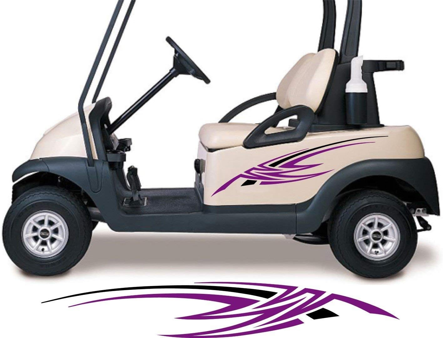 Golf Cart Decals Accessories Two Color Go Cart Stickers GCA1230