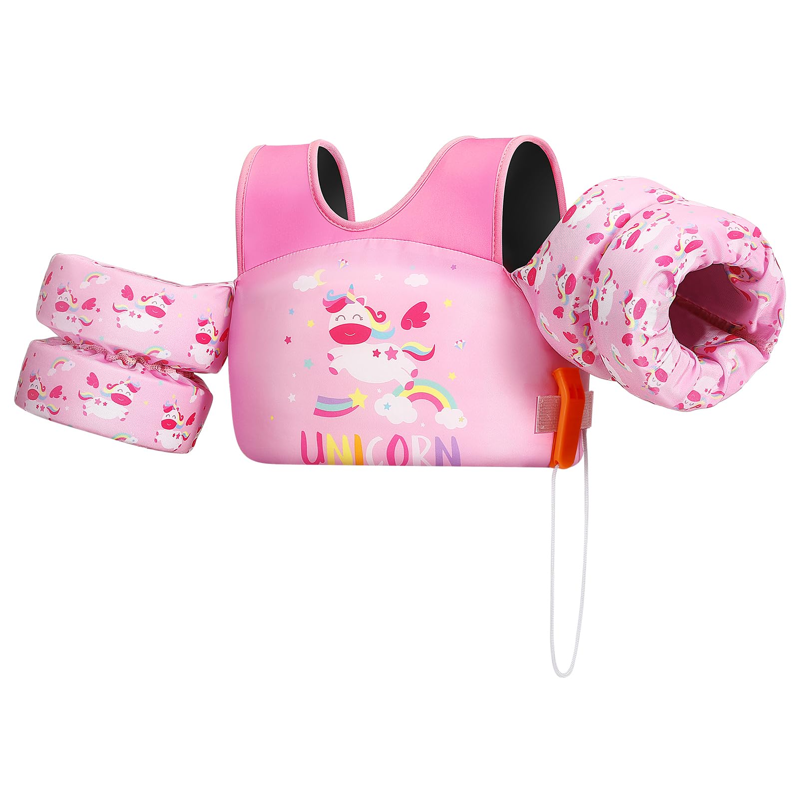 HeySplash Gilet De Natation Enfant Avec Sifflet – Flottabilité Sûre 20-50/22-70 Lbs, Réglable Et Confortable