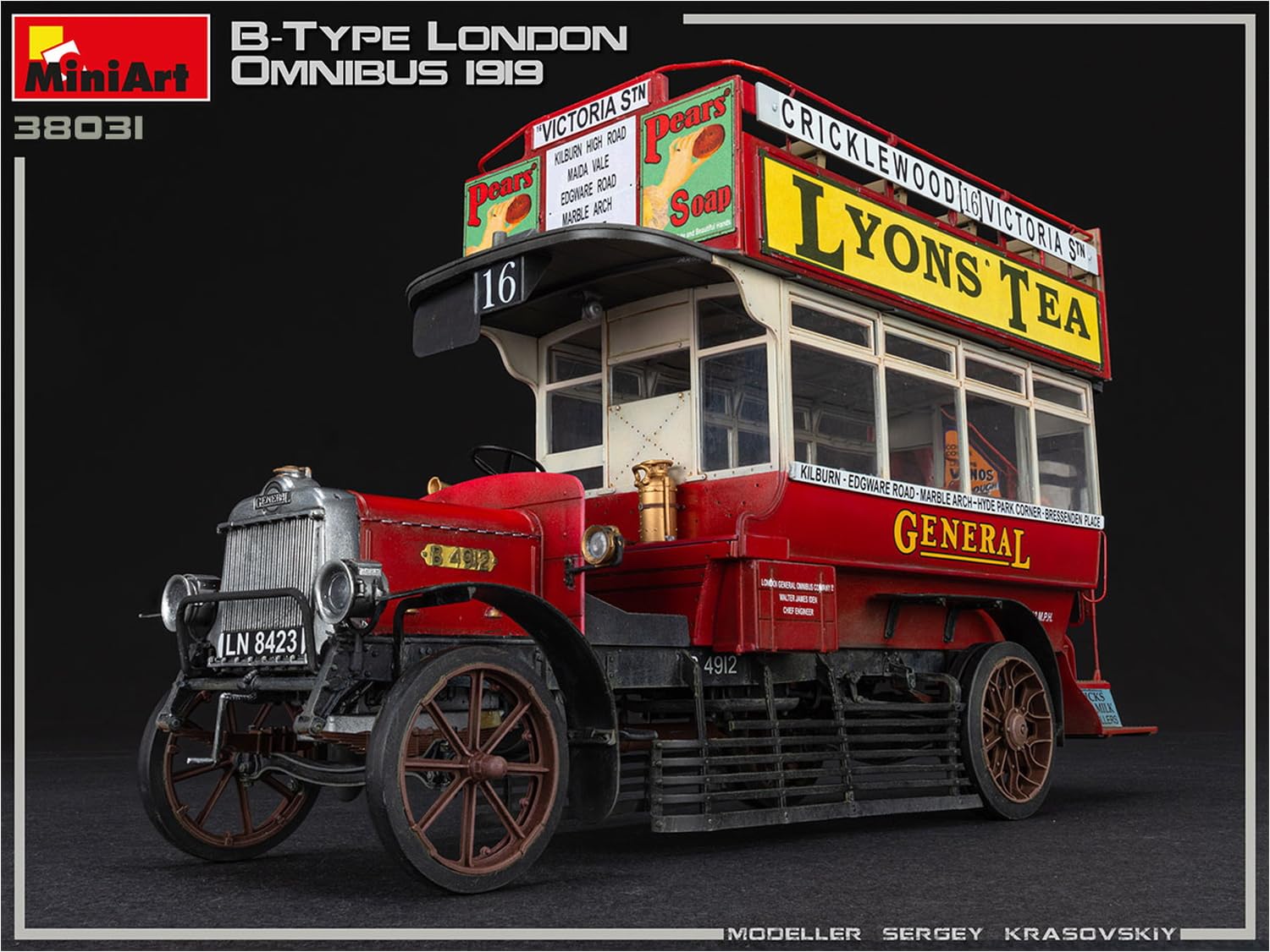 Mini Art 38031 1:35 Omnibus di Londra tipo B 1919 - replica originale, modellismo, plastica, camion, auto, kit per adulti