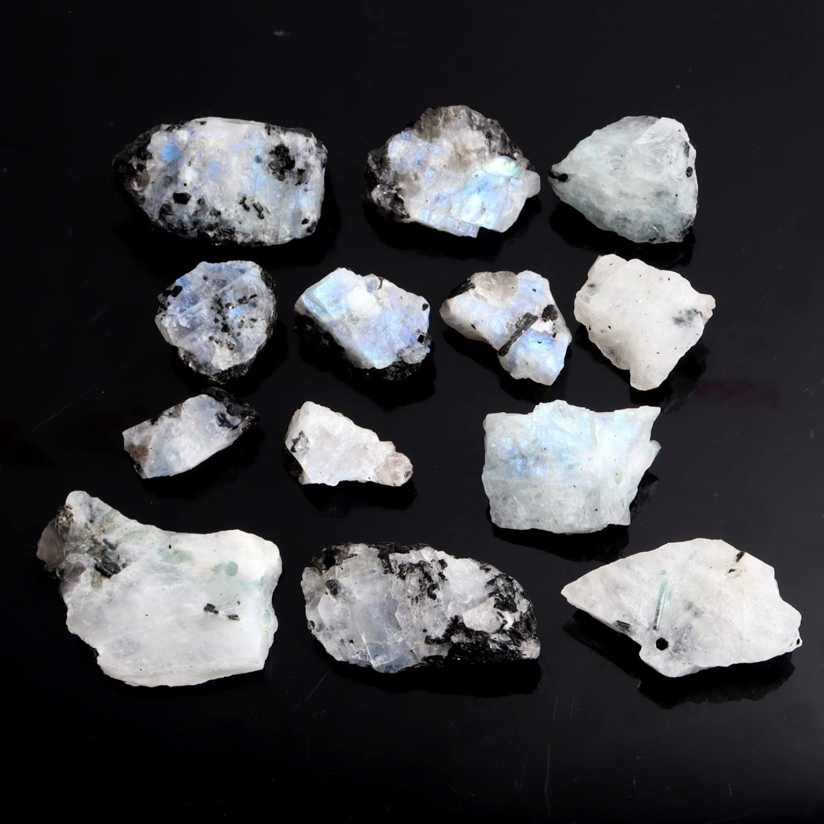 Amazon.co.jp: 天然水晶の原石 1PC ナチュラル生ホワイトインドムーン