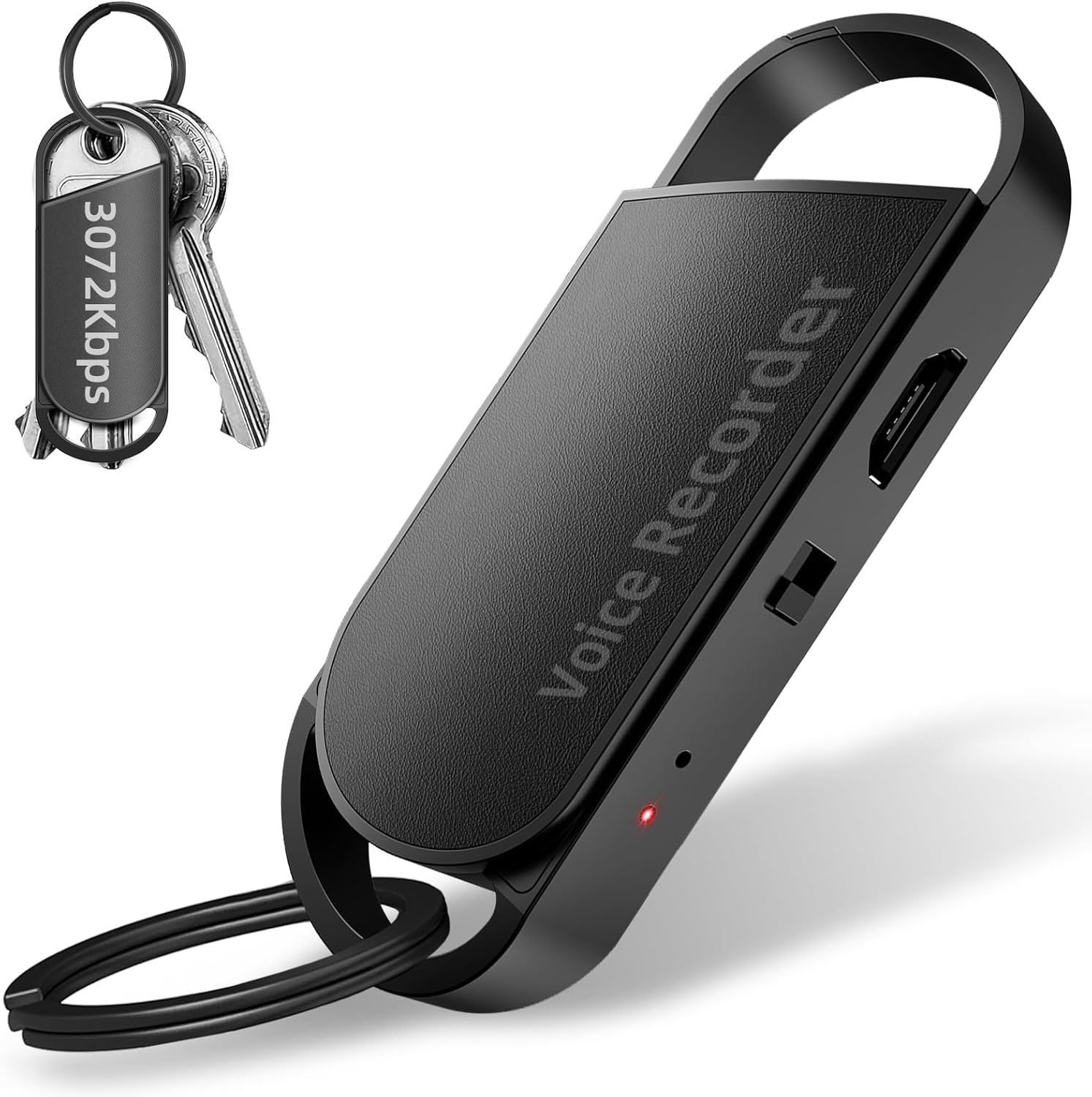 3072Kbps 64GB Voice Recorder, Audio Recorder with AI-Intelligent Triple Noise Reduction,Recording Device 750 Hours Storage,Voice Activated Recorder with 30 Hours Battery Time for Class, Meeting