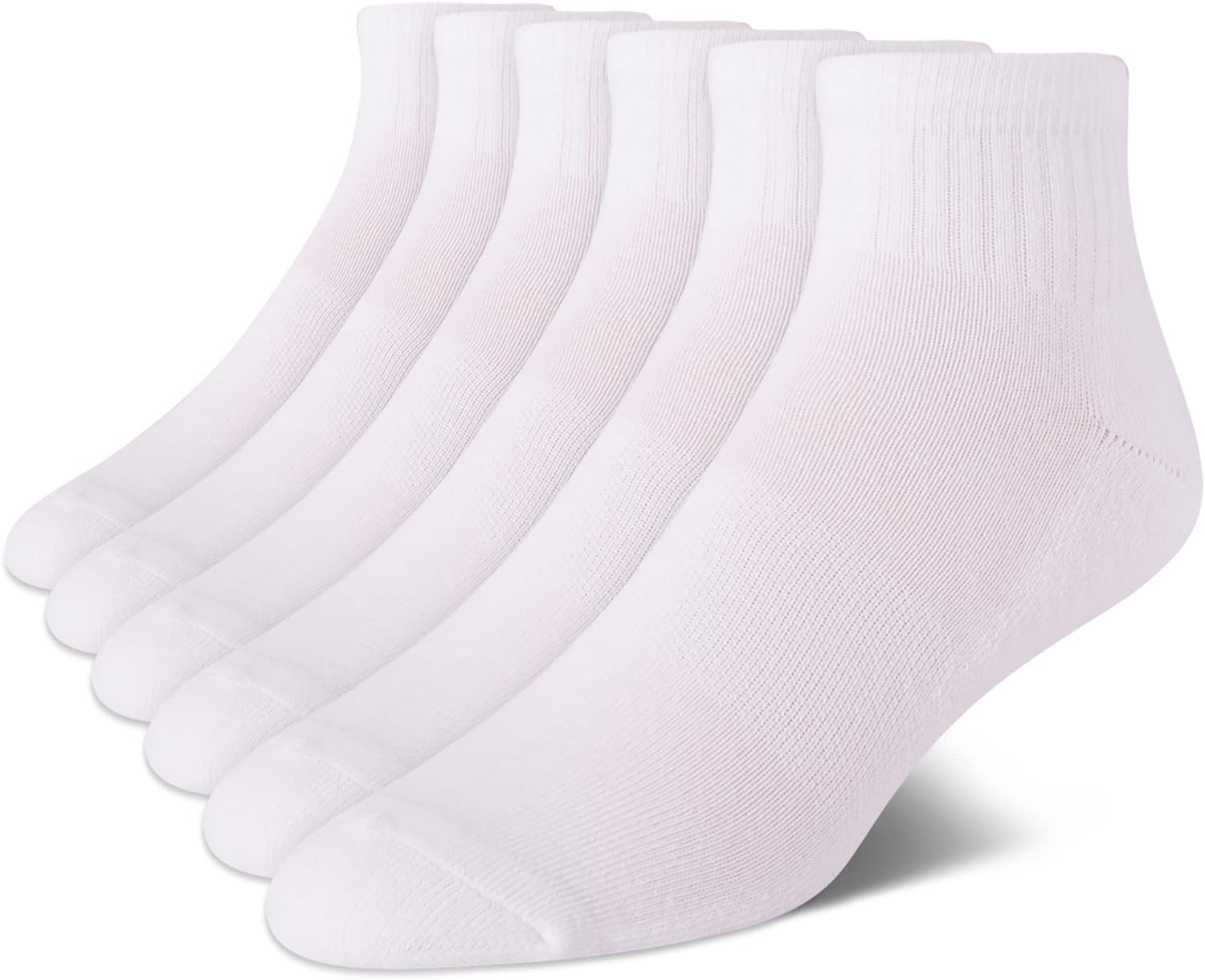 Calvin Klein Mens Quarter Socks - 6 Pack Breathable Cushion Athletic Ankle Socks for Men for Running and Workout (7-12)