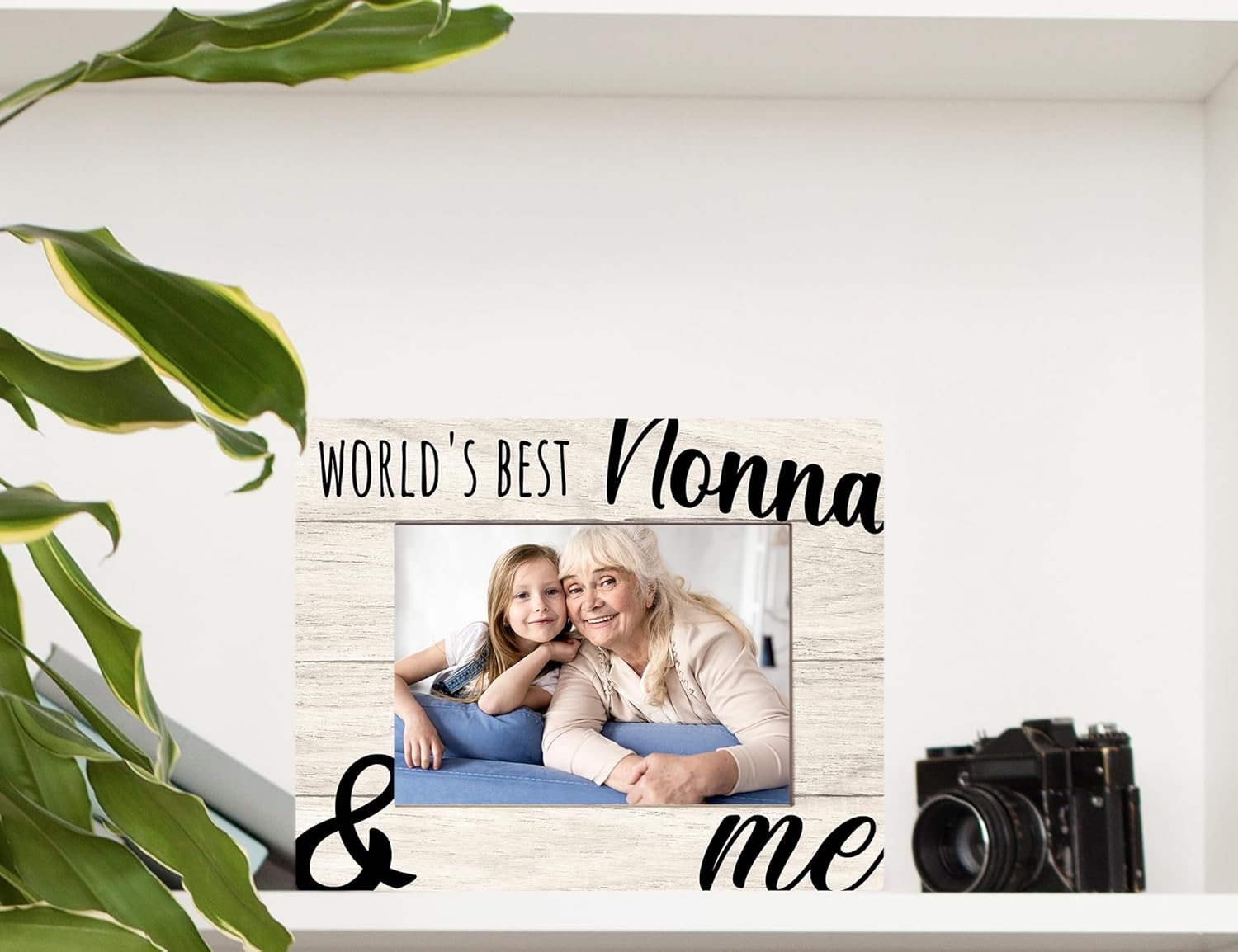 Orchroma Nonna Picture Frame, Nonna Gifts, Nonna Mother's Day Birthday Gifts from Grandkids Granddaughter Grandson, World's Best Nonna and Me Photo Frame 5x7 - Image 2