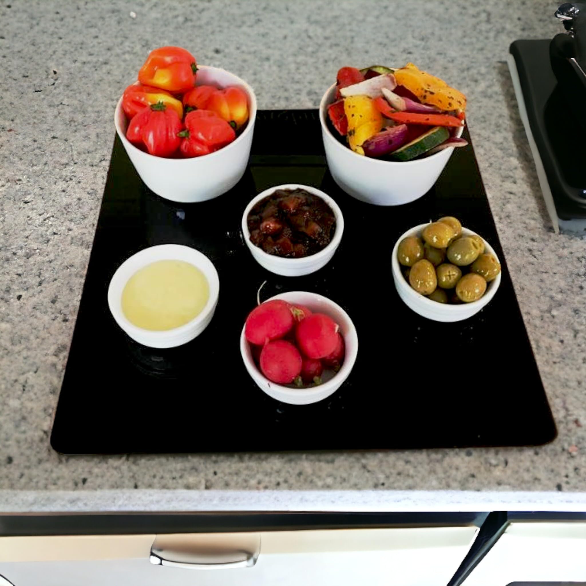 Super Cool Creations Black Square Worktop Saver, - Large, 3 Mm Thickness