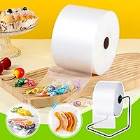 Vista 5 de PerKoop Rollo de tubos de polietileno LDPE de 6 mil, Candy Lei Tubing Roll de plástico a granel para embalaje, mudanza y almacenamiento