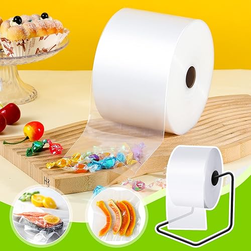 Miniatura 5 de PerKoop Rollo de tubos de polietileno LDPE de 6 mil, Candy Lei Tubing Roll de plástico a granel para embalaje, mudanza y almacenamiento (4 pulgadas