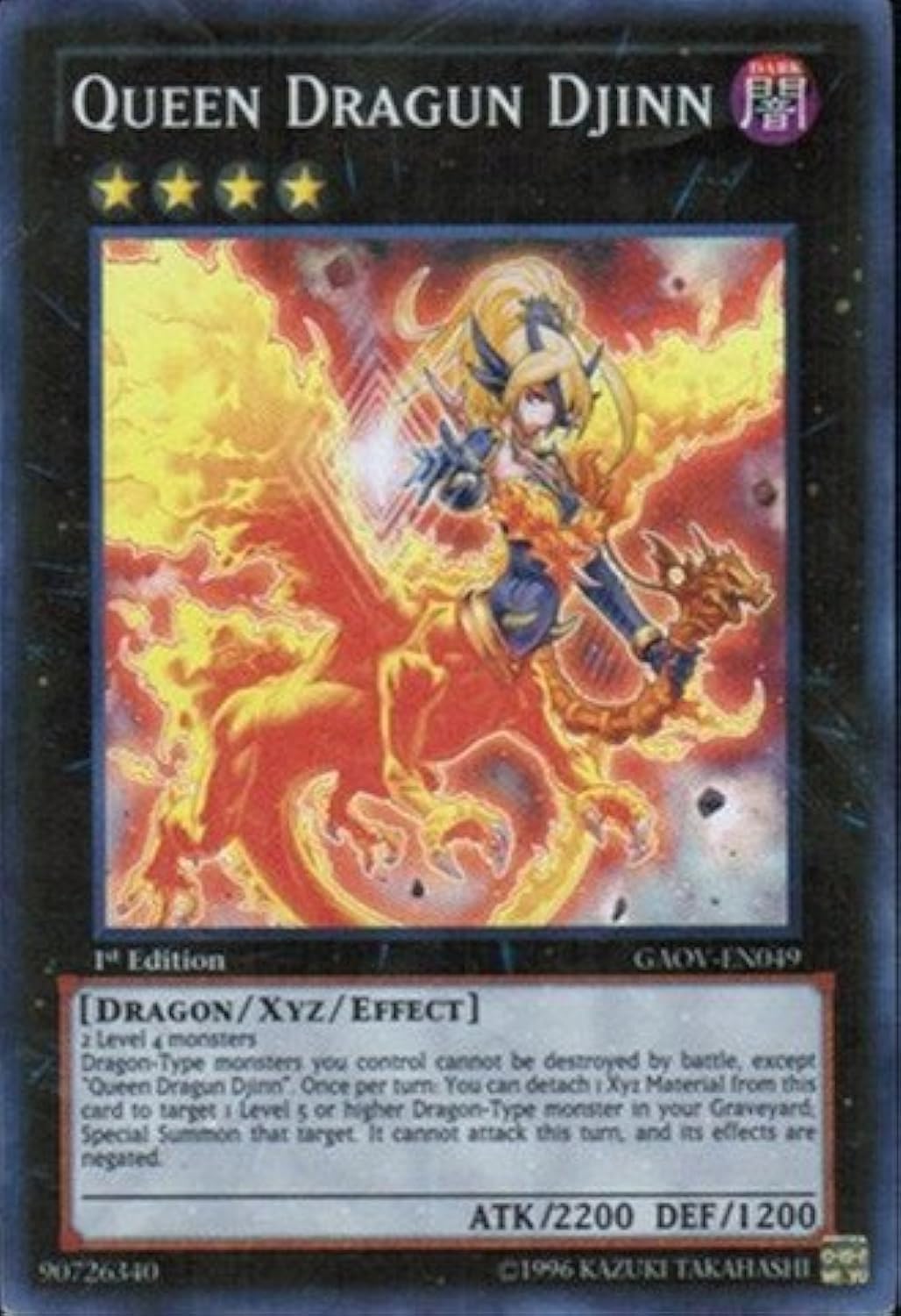 Yu-Gi-Oh! - Queen Dragun Djinn (GAOV-EN049) - Galactic Overlord - Unlimited Edition - Super Rare