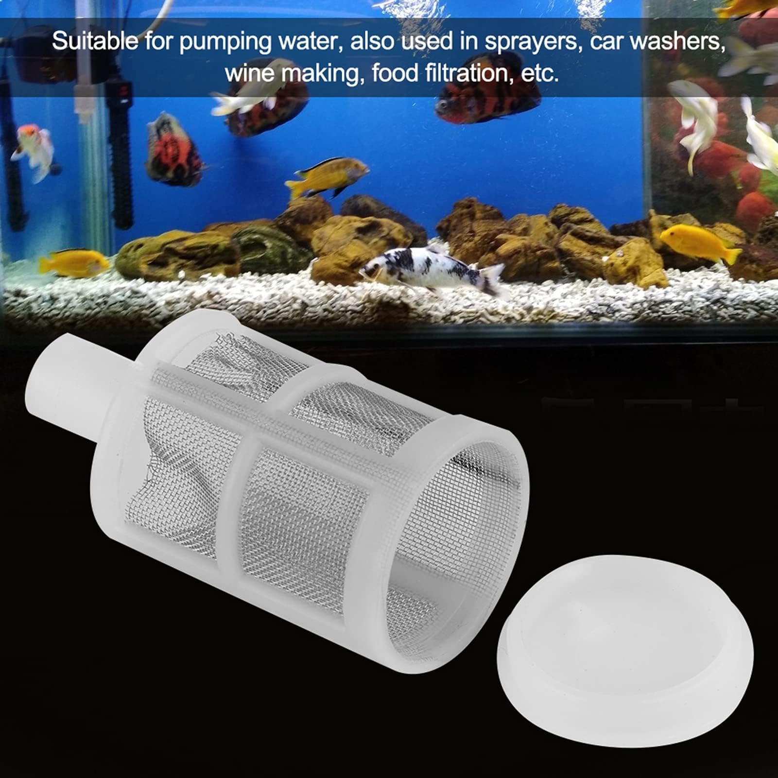 10Pcs Fish Tank Pompa Acqua Filtro Pompa Acqua Tubo Netto Pompa Acqua Filtro Netto Spruzzatore Filtro per 7mm o 10mm Tubo