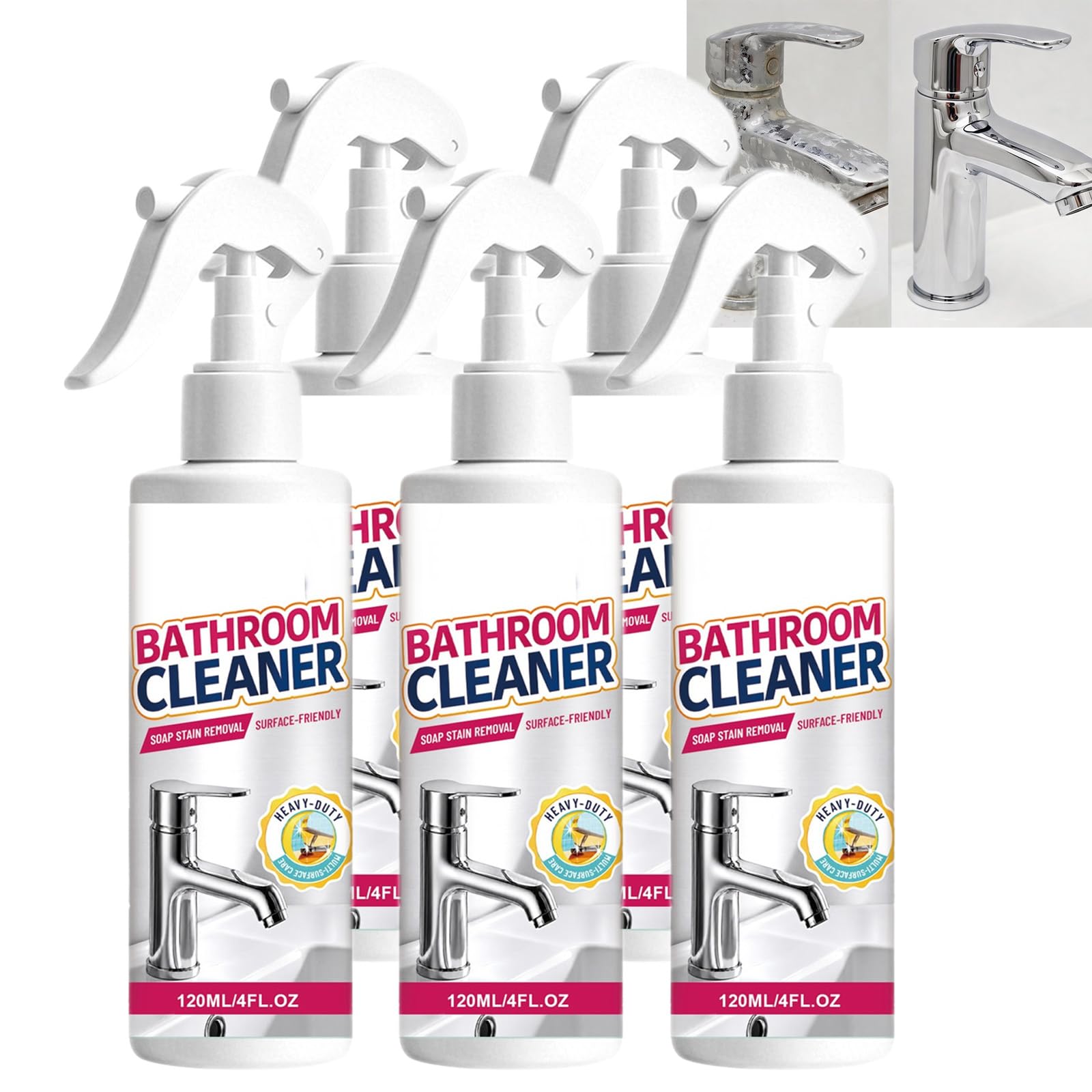 Kalkentferner Schaumspray Badreinigung, Tägliches Duschspray. (5PCS)