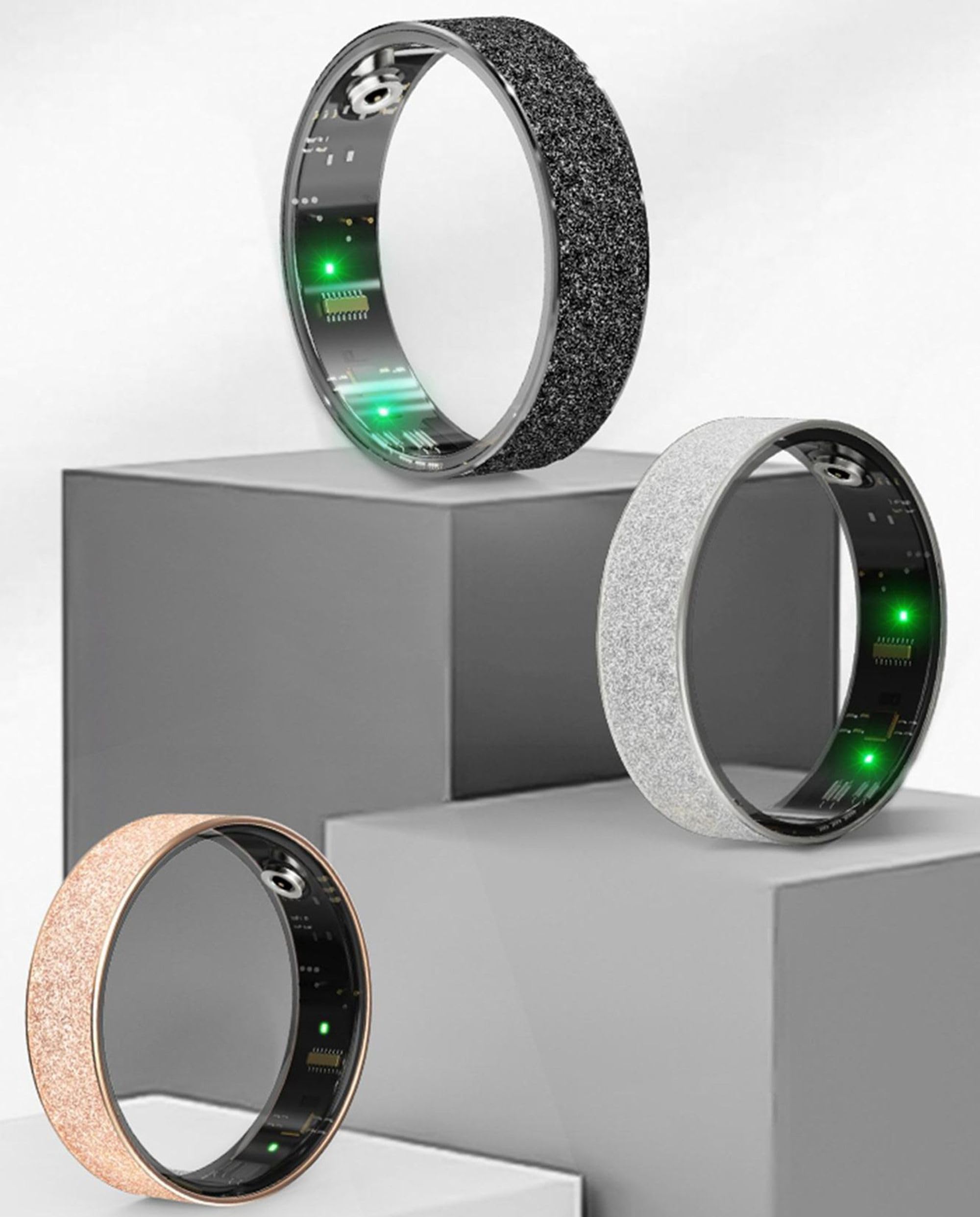 Anillo inteligente de salud y fitness, para hombres y mujeres, anillo inteligente para dormir con frecuencia cardíaca para iPhone 17, 16, 15, 14, 13 Pro Max, Samsung Galaxy A55, 54, 35, 34