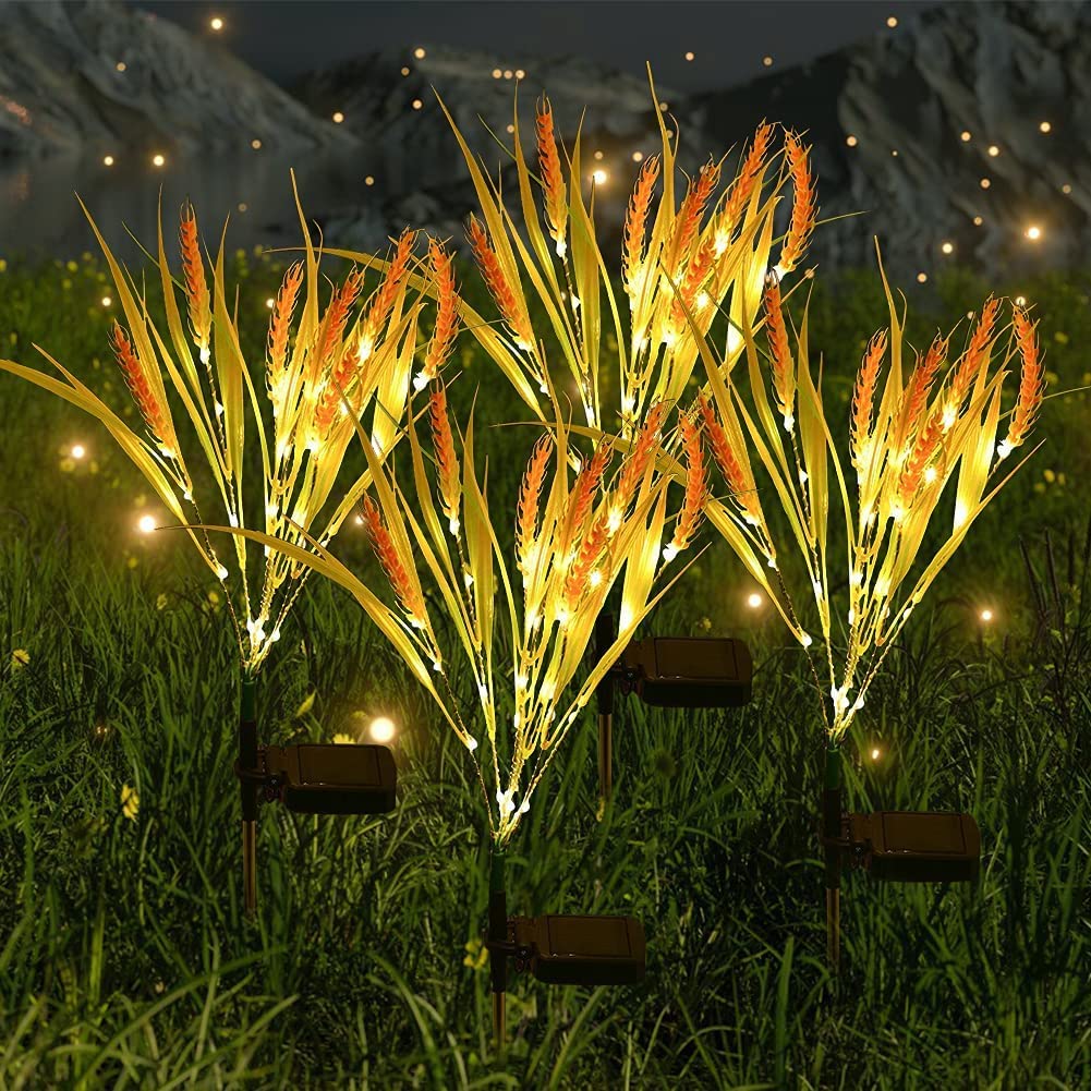 YUSALCEF 4 Pack Solar Flower Lights Outdoor Waterproof, 7 Colors Changing Calla Lily Flower Lights, Solar Garden Stake Lights, LED Lily Solar Powered Lights for Patio, Lawn, Garden, Yard Decoration