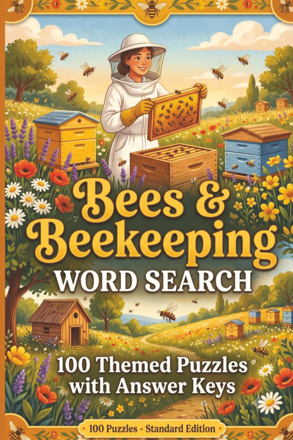 Bees & Beekeeping Word Search: 100 Themed Puzzles with Answer Keys