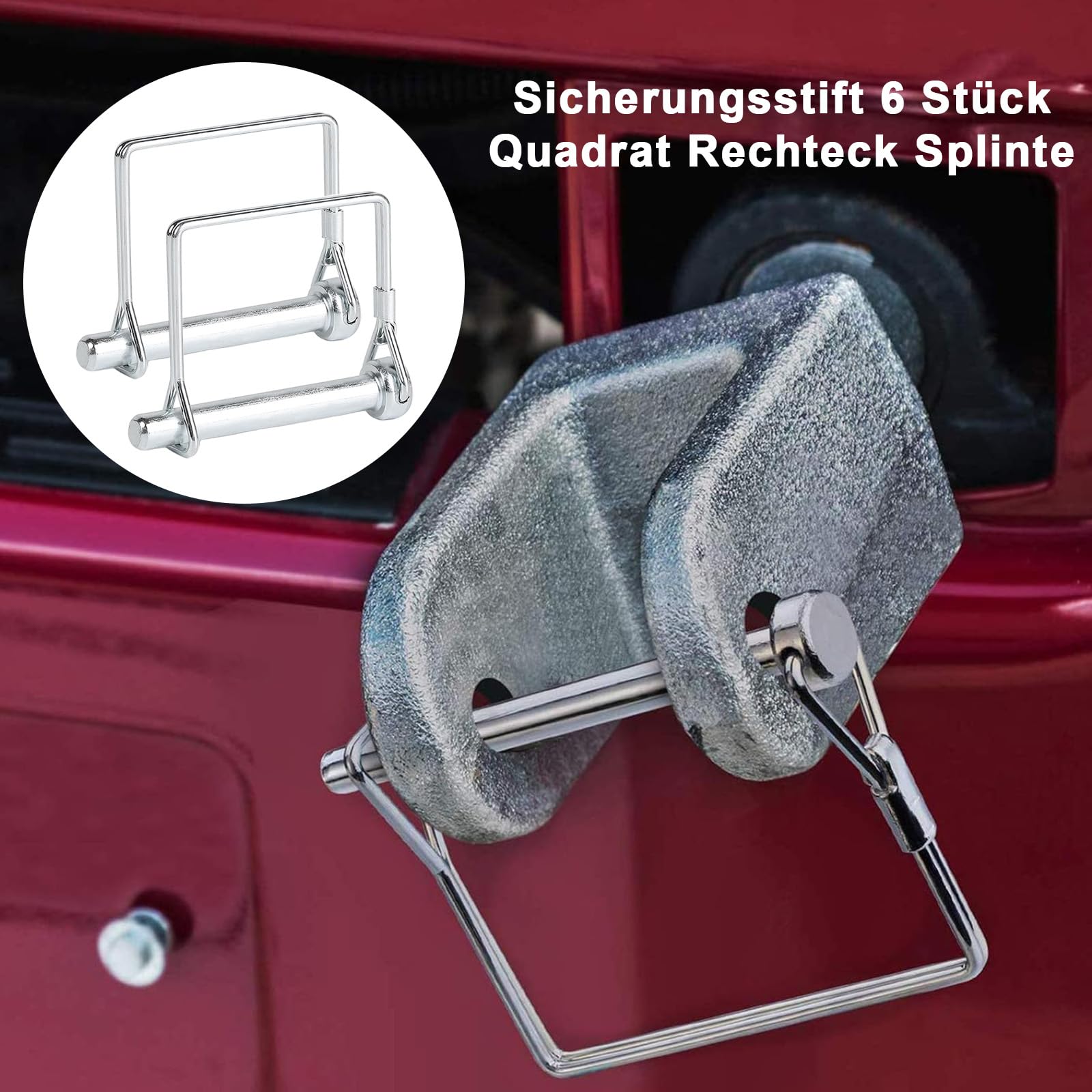 6-tlg Sicherungsstifte 12x80mm - Klappsplinte Für Anhänger & Landwirtschaft