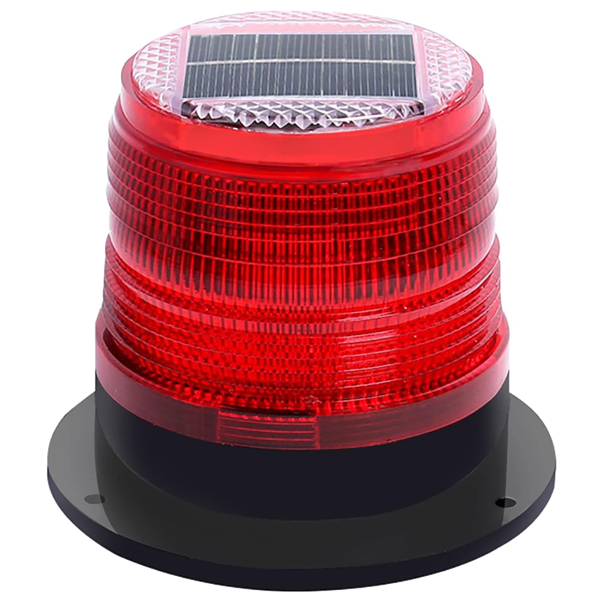 Solar Strobe Warning Light: Strong Magnetic Base Waterproof Traffic Light,Solar Safety Flashing LED Lamp for Construction, Traffic, Factory, Safety Sign, Crane Tower, Boat Navigation (Red)