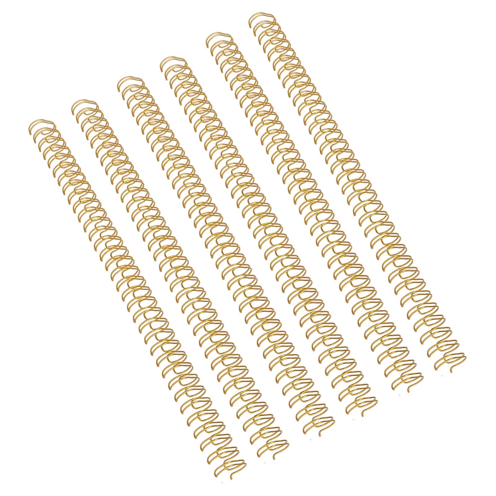 Generic Podwójne Druty, 34-pętlowe, Spiralne Cewki do Oprawy 3:1 do Papieru A4 - Solidne Metalowe Grzbiety Oprawy na 120 Arkuszy - Zestaw 100 szt. Organizacji Dokumentów (GOLD)