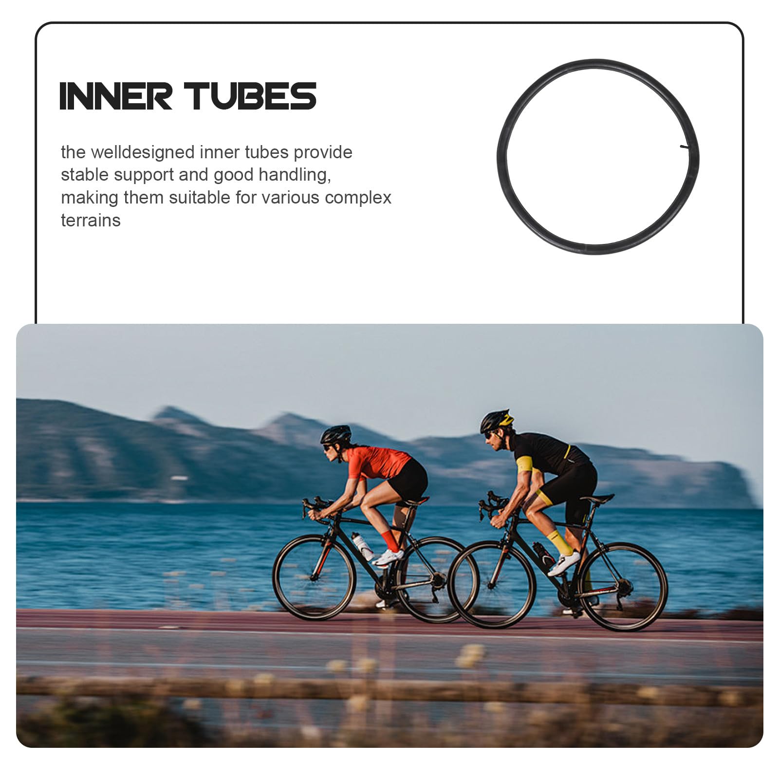 Chambre à Air pour Vélo de Montagne 29 Pouces Lot de 2, Noir