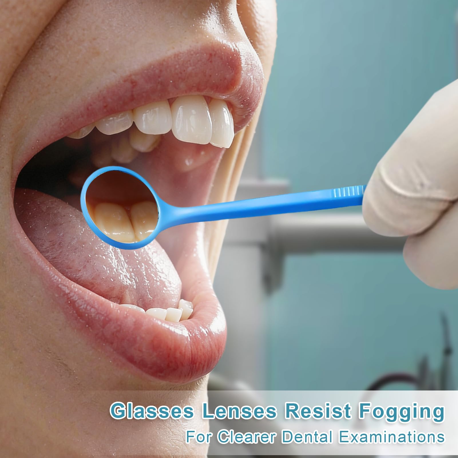Specchietti per bocca monouso per esame dentale da 150 pezzi Specchietto per bocca antiappannamento per specchio dentale orale(Blue)