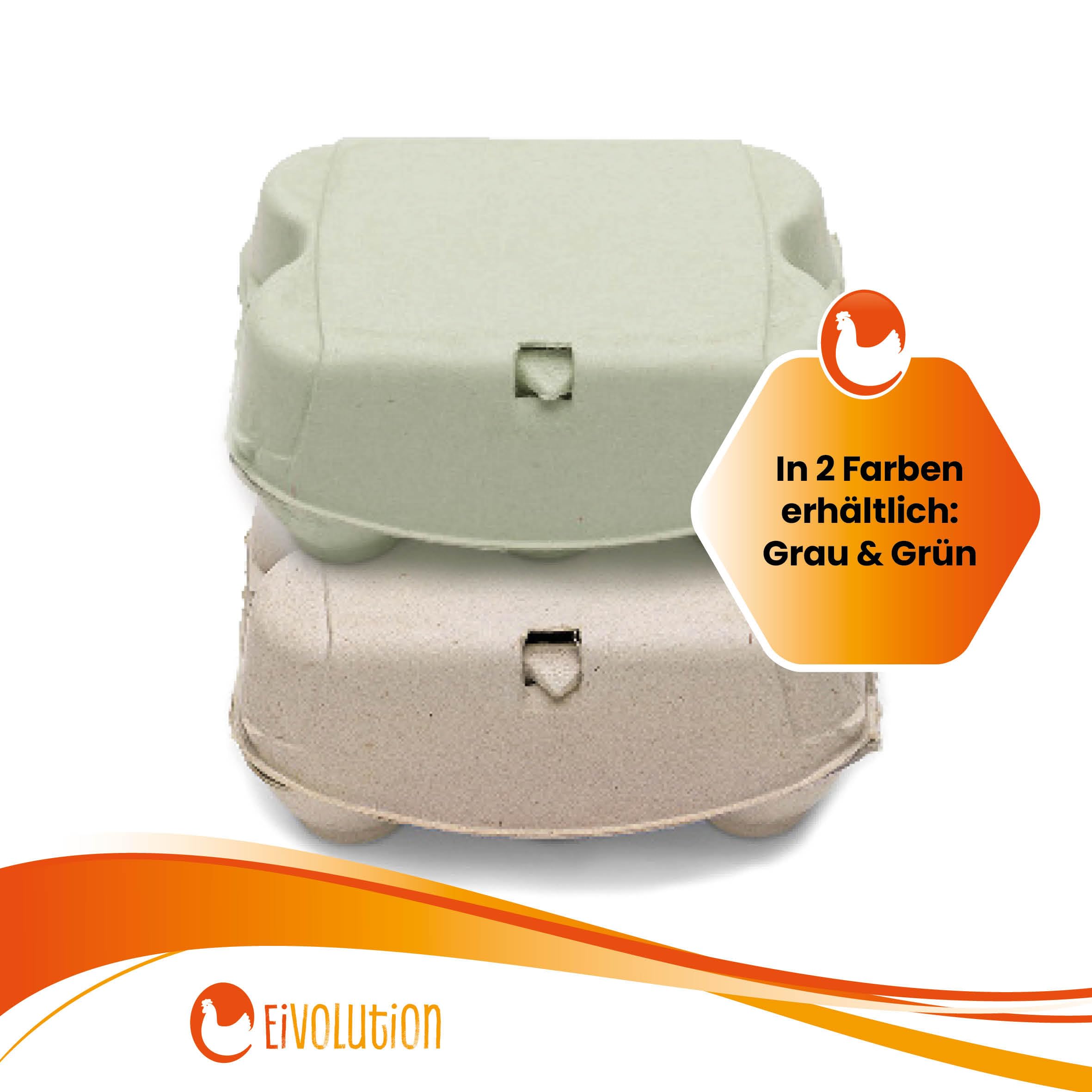 ComPac 6er Eierkarton für Hühnereier in den Größen S, M & L | Biologisch Abbaubar | Eierschachtel Made in Germany | Naturweiß | 90 Stück