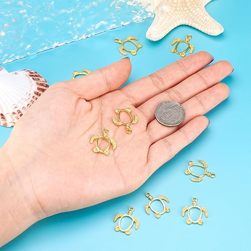 Vista 77 de Dijes de bisel de espalda abierta de estilo surtido, colgantes de marco hueco de metal, dijes de flores prensadas para hacer joyas de resina UV DIY