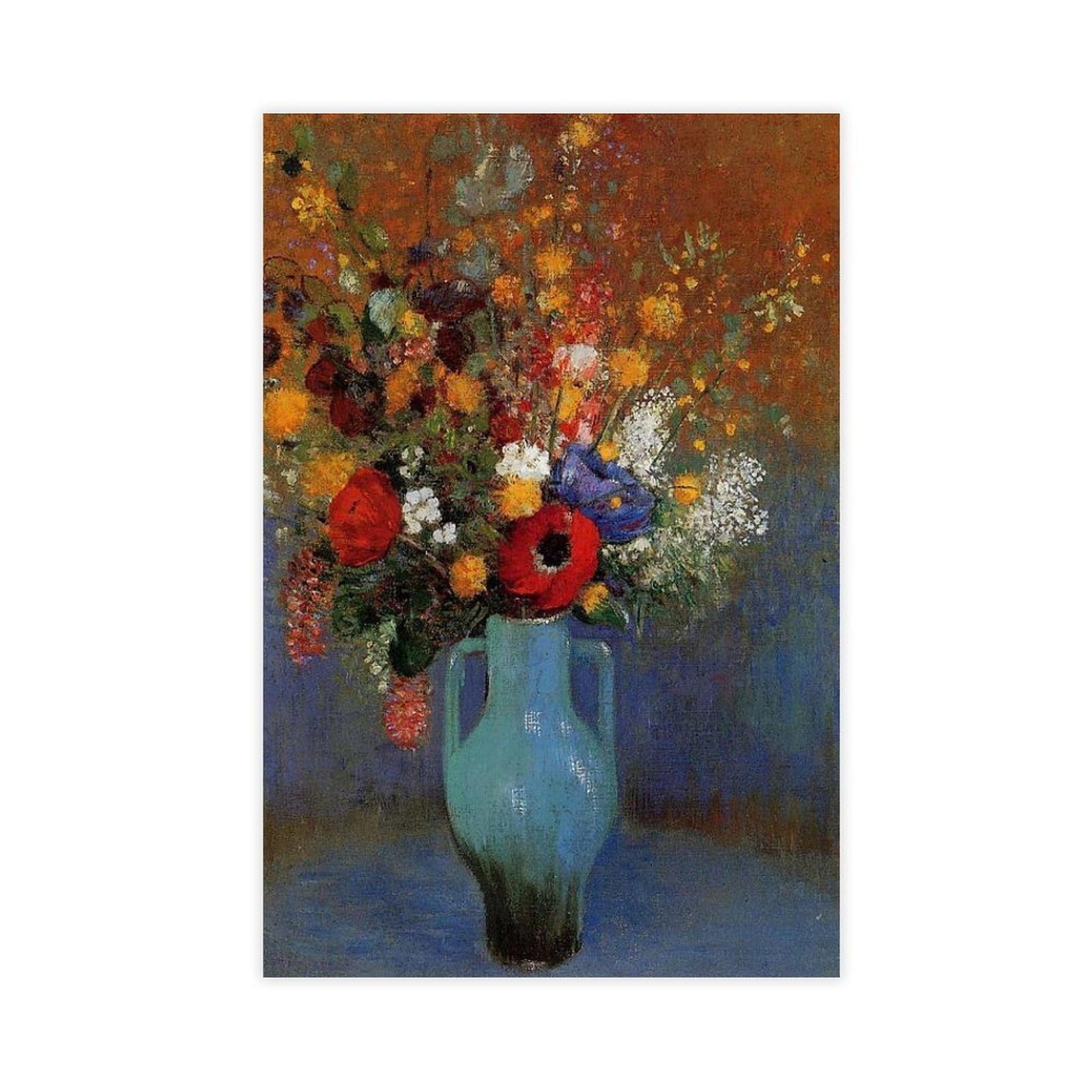 WCYB ODILON REDON - Flowers by Odilon Redon Prints Posters Canvas Deco Paintings Wall Art For Office Unframe 20" L X 30" W
