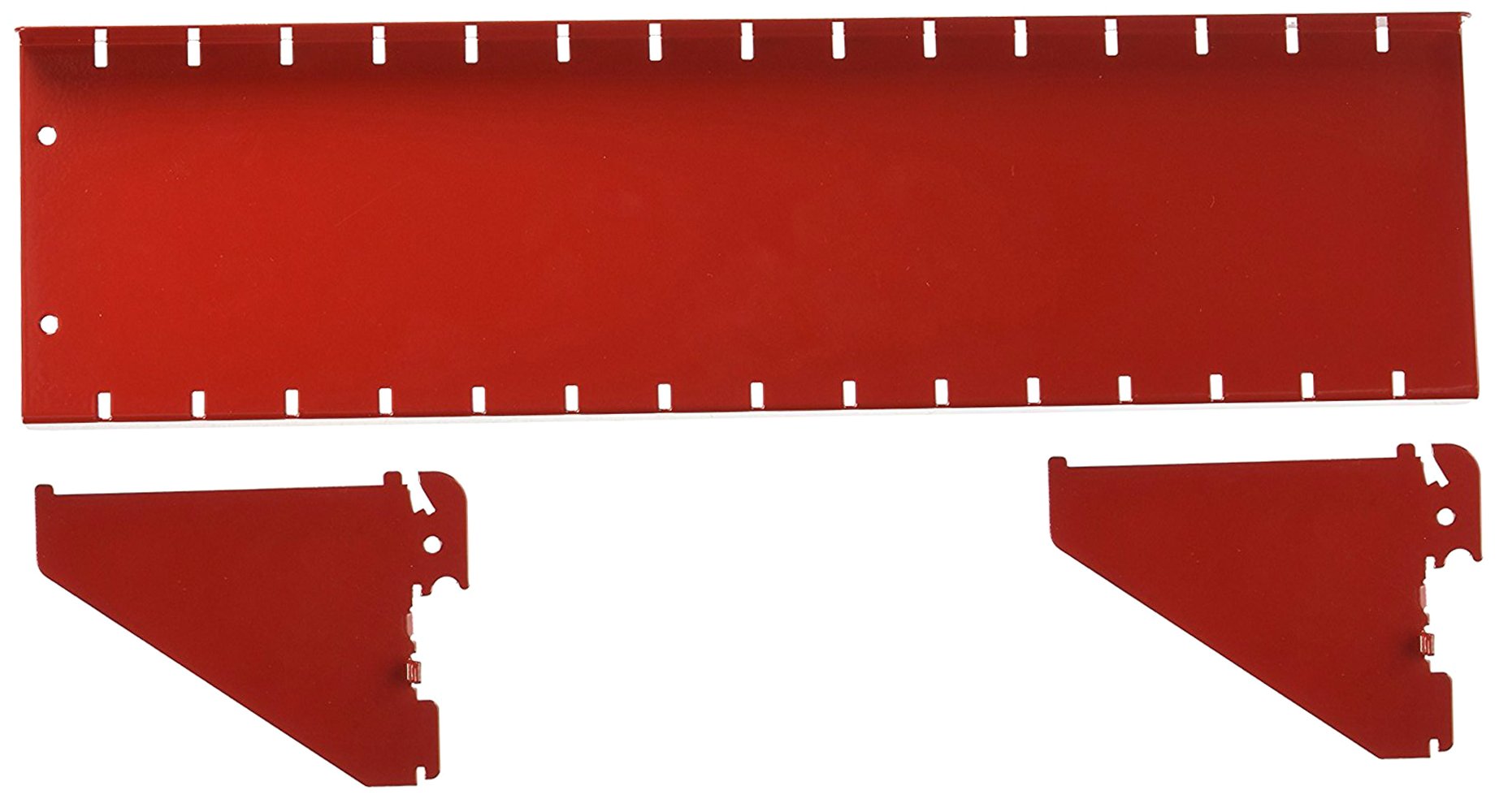 Wall Control ASM-SH-1604 R 4" Deep Pegboard Shelf Assembly Pegboard Only, Red, 4in x 16in