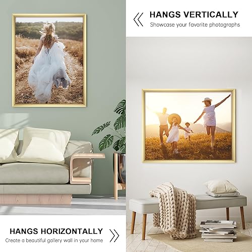 Vista 165 de GULETHUN Marco de fotos de 24 x 36 pulgadas, marco para póster blanco, decoración del hogar, marcos naturales de galería, formato horizontal