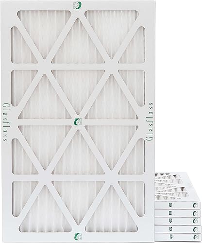 Miniatura 10 de Glasfloss Filtros de aire plisados MERV 10 (FPR 5-6) de 20 x 25 x 1 pulgadas, caja de 6. Tamaño real: 19-1/2 x 24-1/2 x 7/8