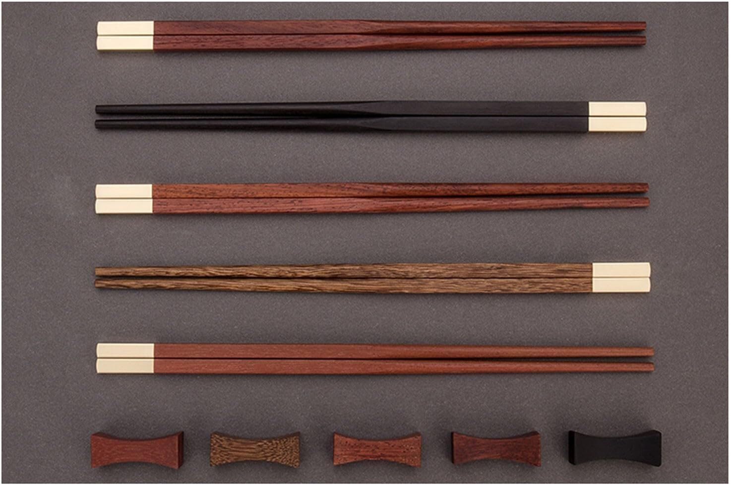 Baguettes réutilisables, baguettes réutilisables, baguettes baguettes jetables baguettes réutilisables 5 paires de coffrets cadeaux ensemble tête en cuivre argenté plaqué argent pouvant être réutili