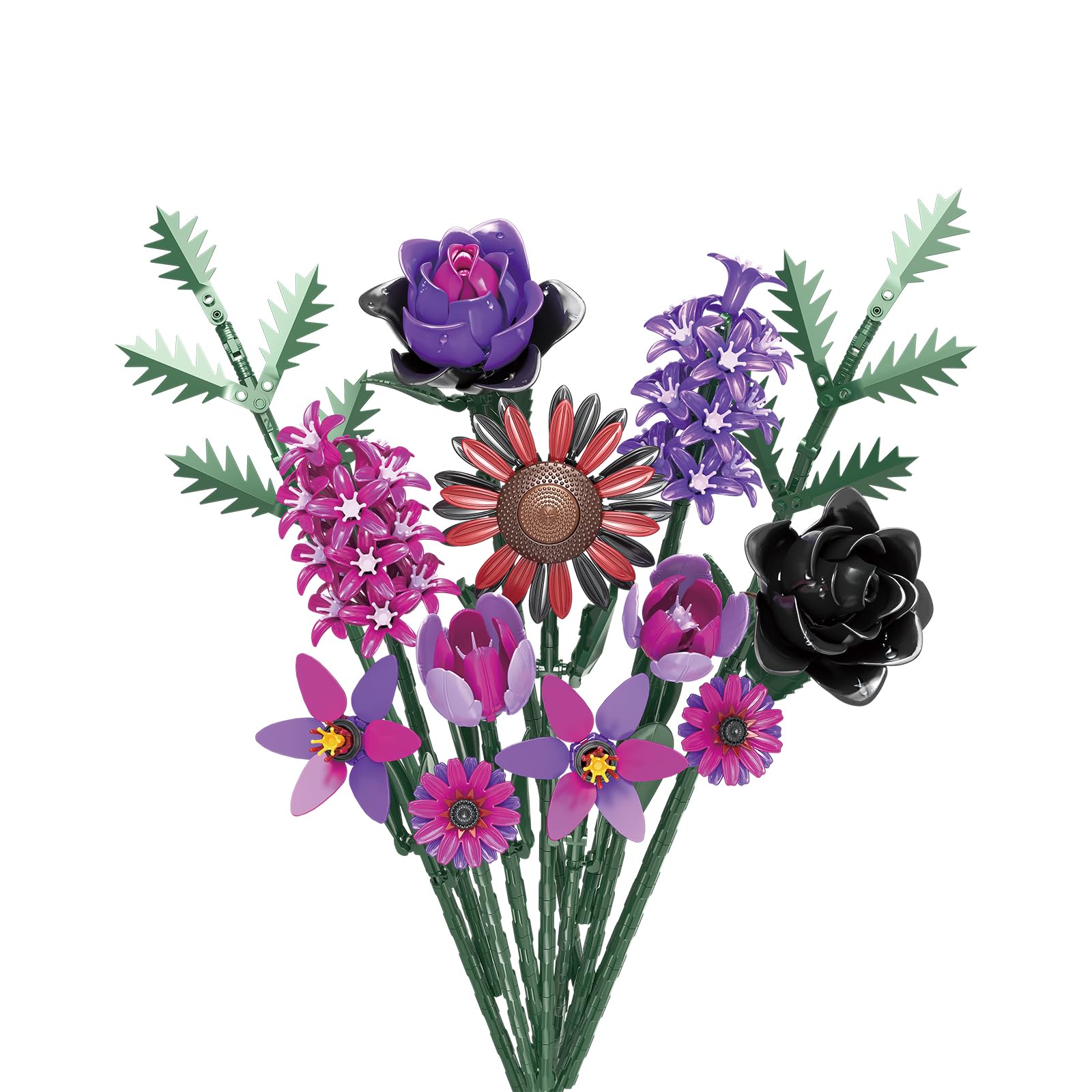 Juego de construcción de Flores, Ramo de Flores Silvestres, Ramo de Flores Artificiales, Compatible con la colección Lego Botanical para Adultos, Mesa de Comedor, decoración de Sala de Estar, Oficina