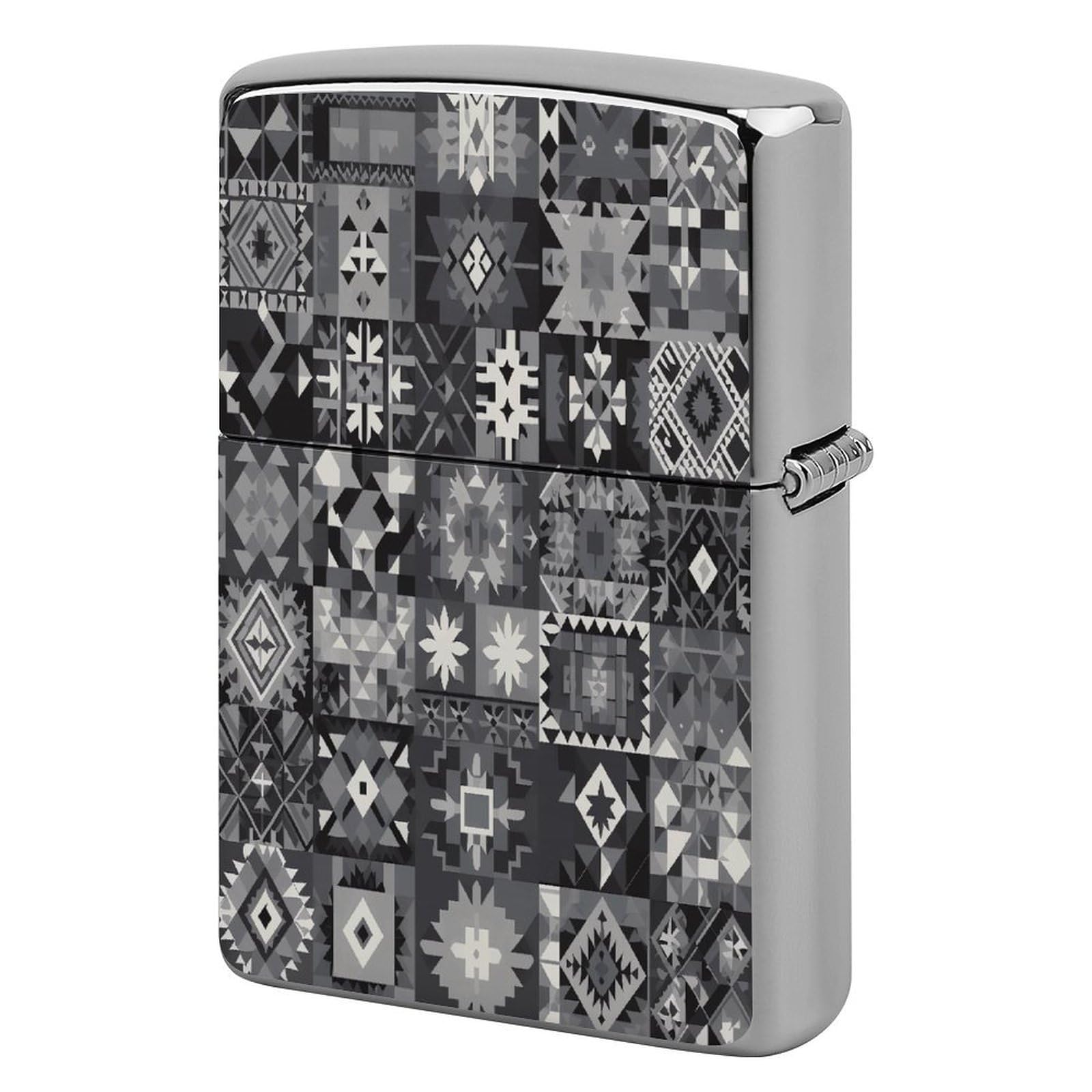 Fekiloot Style Gray Pattern Background Lighter Case Cover Lighter Holder