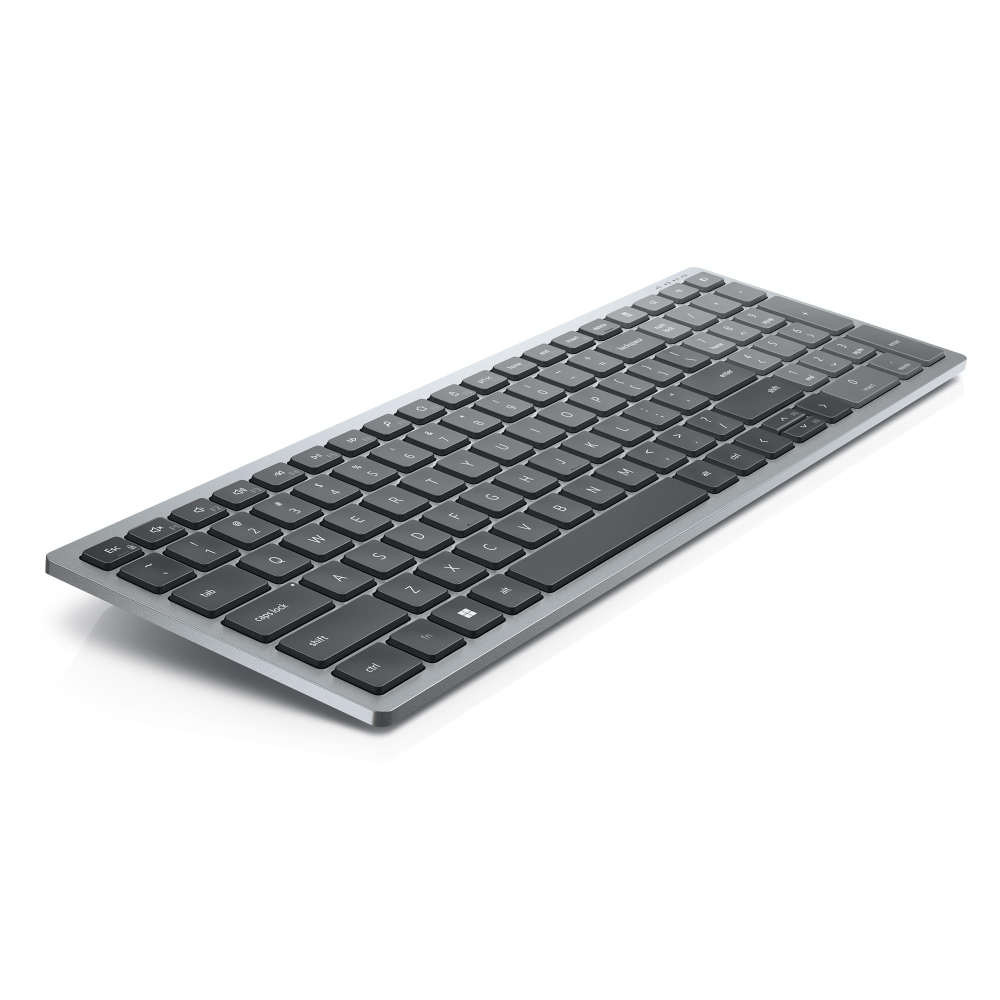 Clavier Compact Dell Pro Plus KB740 – sans Fil, AZERTY Français, Bluetooth 5.0 + 2,4 GHz, Compact, Touches Ciseaux, 36 Mois d’Autonomie, Clavier Silencieux, Gris Titan