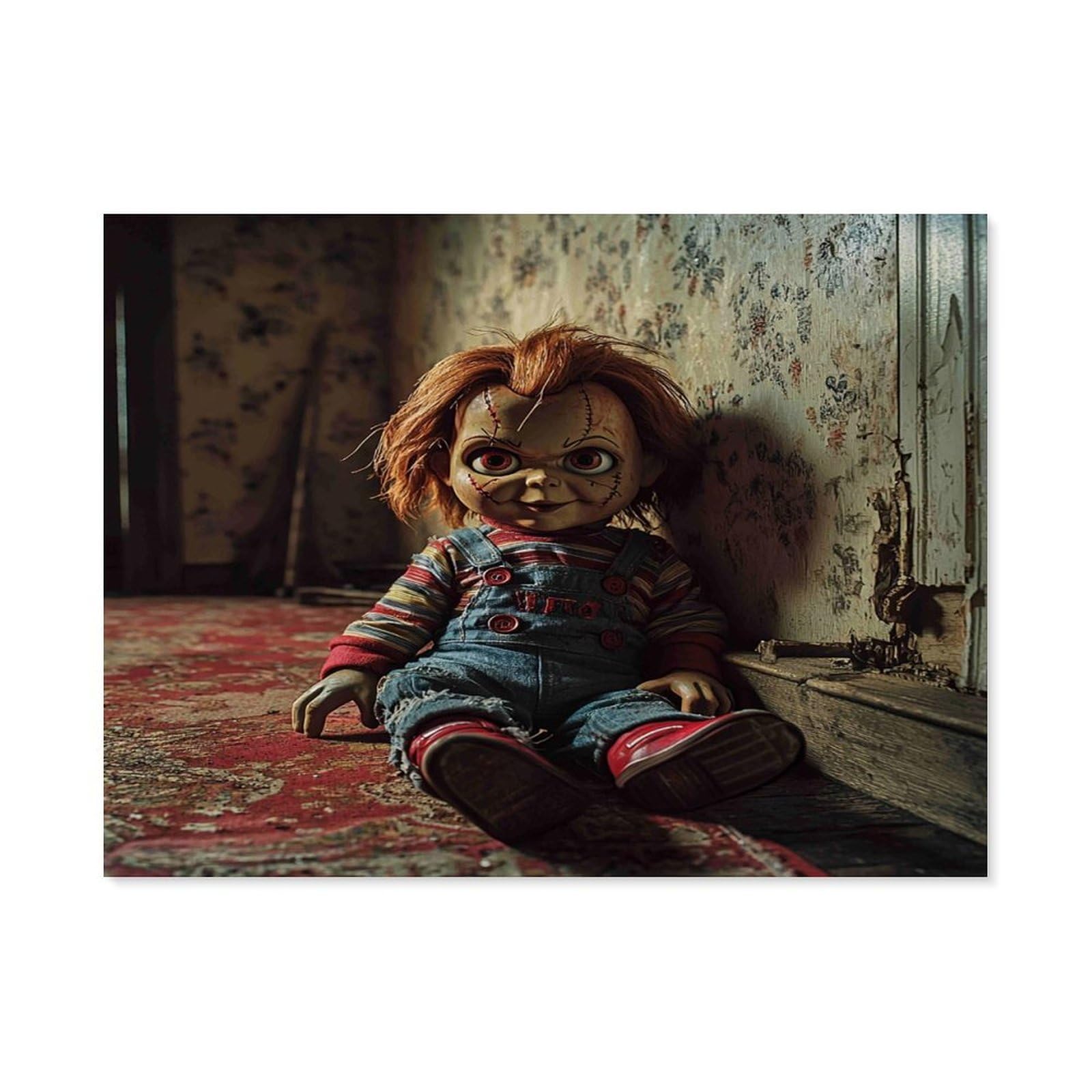ERUZO Diamond Painting Kits for Adults Movie Horror Doll Diamond Art Kits for Adults 5D Anime Colorful Diamond Art Painting50x60cm