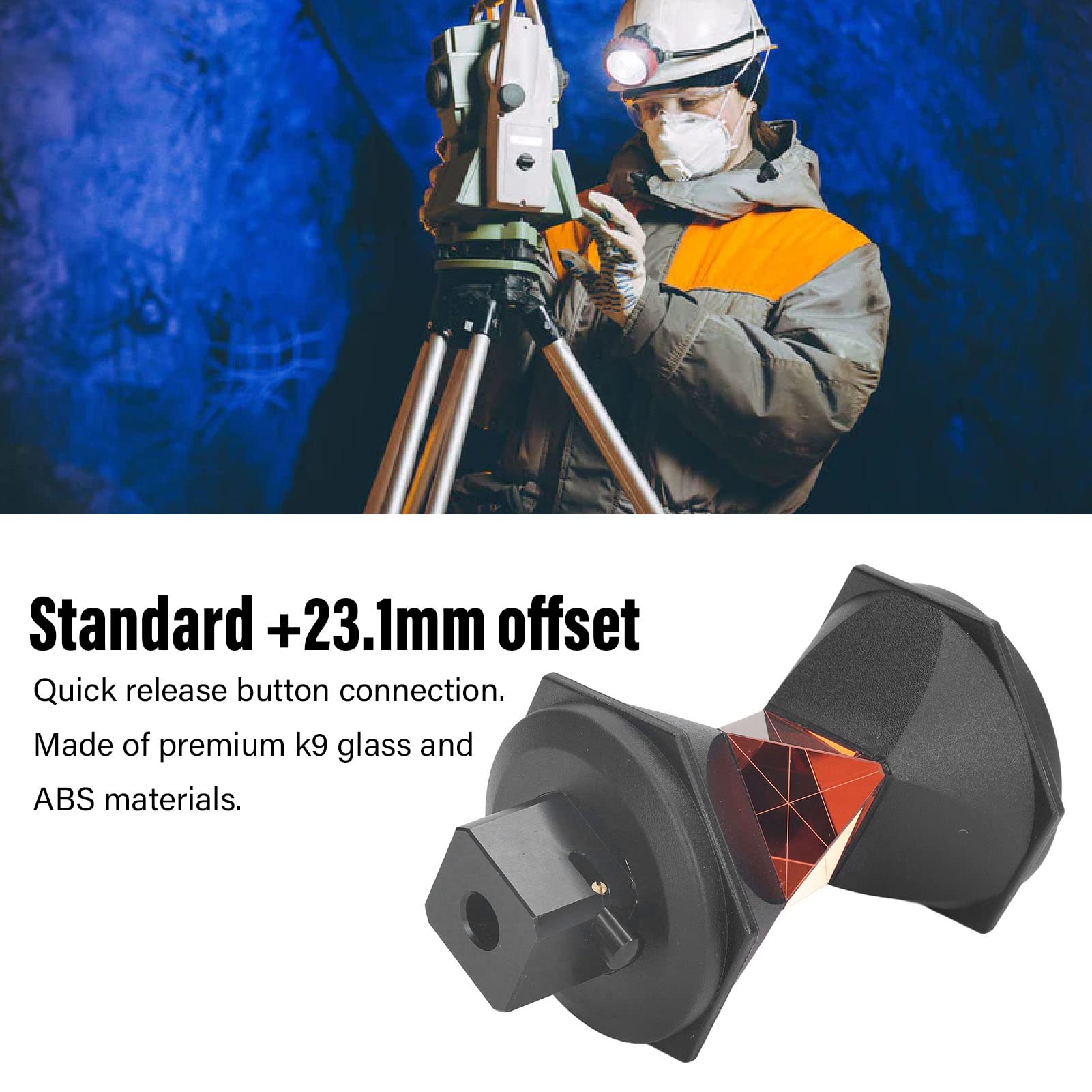 360 graden universeel prisma hoge nauwkeurigheid total station reflecterende prisma-reflector K9 glas ABS slijtvast meetprisma met opbergtas voor de meting 360 graden universeel prisma hoge nauwkeurigheid total station reflecterende prisma-reflector K9 glas ABS slijtvast meetprisma met opbergtas voor de meting