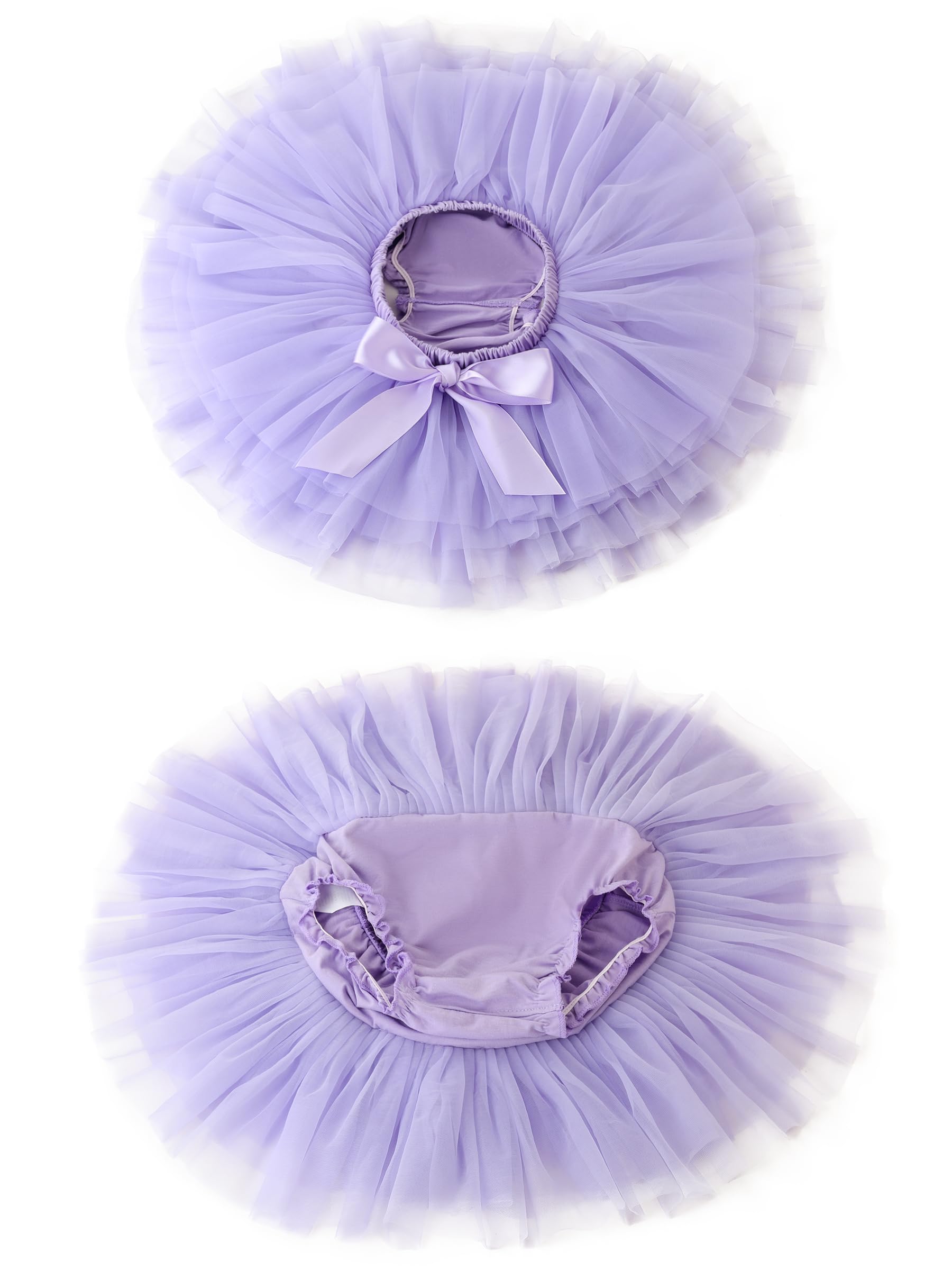 Baby Kleinkind Mädchen Tutu Rock Prinzessin Rock Mini Tiered Super Soft Tüllrock Elastische Taille Ballett Tanzrock mit Windelüberzug + Stirnband